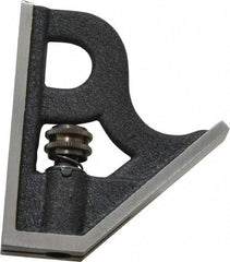 Starrett - 4 Inch Long Blade, Square Head - Black Wrinkle, Coated Cast Iron - Americas Industrial Supply