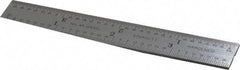Starrett - 4 Inch Long Blade, 4R Graduation Combination Square Blade - Steel, 1/64, 1/32 1/16 and 1/8 Inch Graduation - Americas Industrial Supply