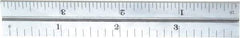 Starrett - 4 Inch Long Blade, 4R Graduation Combination Square Blade - Satin Chrome Finish, Steel, 1/64, 1/32 1/16 and 1/8 Inch Graduation - Americas Industrial Supply