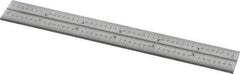 Starrett - 6 Inch Long Blade, 16R Graduation Combination Square Blade - Satin Chrome Finish, Steel, 1/100, 1/64, 1/50 and 1/32 Inch Graduation - Americas Industrial Supply