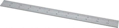 Starrett - 12 Inch Long Blade, 4R Graduation Combination Square Blade - Satin Chrome Finish, Steel, 1/64, 1/32 1/16 and 1/8 Inch Graduation - Americas Industrial Supply