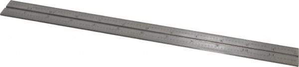 Starrett - 12 Inch Long Blade, 16R Graduation Combination Square Blade - Steel, 1/100, 1/64, 1/50 and 1/32 Inch Graduation - Americas Industrial Supply
