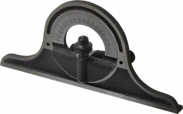 Starrett - 12 to 24 Inch Long Blade, Combination Square Protractor Head - Black Wrinkle, Chrome on Turret Coated, Cast Iron - Americas Industrial Supply