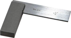 Starrett - 1-1/2" Blade Length, 1-1/2" Base Length Steel Square - 0.0025mm Accuracy - Americas Industrial Supply