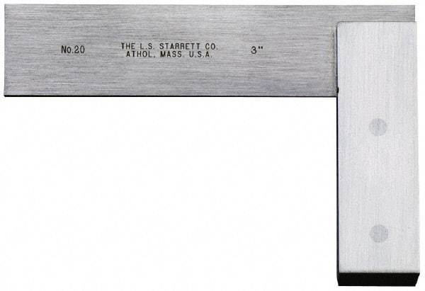 Starrett - 36" Blade Length, 20" Base Length Steel Square - 0.0025mm Accuracy - Americas Industrial Supply