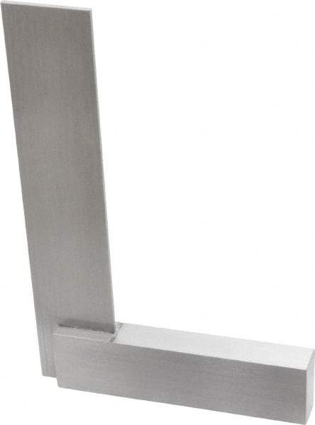Starrett - 4-1/2" Blade Length, 3-1/2" Base Length Steel Square - 0.0025mm Accuracy - Americas Industrial Supply
