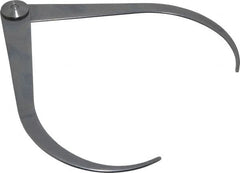 Starrett - 6 Inch Leg, Firm Joint, Steel, Polished, Outside Caliper - 8 Inch Max Measurement, 200mm Max Measurement, Flat Leg - Americas Industrial Supply