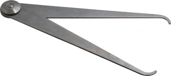 Starrett - 6 Inch Leg, Firm Joint, Steel, Polished, Inside Caliper - 8 Inch Max Measurement, 200mm Max Measurement, Flat Leg - Americas Industrial Supply