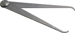Starrett - 6 Inch Leg, Firm Joint, Steel, Polished, Inside Caliper - 8 Inch Max Measurement, 200mm Max Measurement, Flat Leg - Americas Industrial Supply