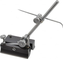 Starrett - 1 Spindle, 4 Inch Spindle Length, Surface Gage - 2 Inch Long x 1-1/2 Inch Wide Base, Hardened Steel - Americas Industrial Supply