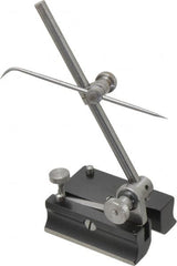 Starrett - 2 Spindle, 4 and 7 Inch Spindle Length, Surface Gage - 2 Inch Long x 1-1/2 Inch Wide Base, Hardened Steel - Americas Industrial Supply