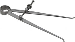 Starrett - 6 Inch Leg, Spring Joint, Steel, Polished, Inside Caliper - 6 Inch Max Measurement, 150mm Max Measurement, Flat Leg with Quick Nut Adjustment - Americas Industrial Supply