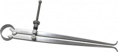 Starrett - 8 Inch Leg, Spring Joint, Steel, Polished, Inside Caliper - 8 Inch Max Measurement, 200mm Max Measurement, Flat Leg with Quick Nut Adjustment - Americas Industrial Supply