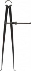 Starrett - 12 Inch Leg, Spring Joint, Steel, Polished, Inside Caliper - 12 Inch Max Measurement, 300mm Max Measurement, Flat Leg with Quick Nut Adjustment - Americas Industrial Supply