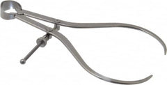 Starrett - 8 Inch Leg, Spring Joint, Steel, Polished, Outside Caliper - 8 Inch Max Measurement, 200mm Max Measurement, Flat Leg with Quick Nut Adjustment - Americas Industrial Supply