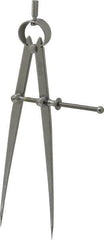 Starrett - 8 Inch Leg, Spring Joint, Steel, Polished, Divider - 8 Inch Max Measurement, 200mm Max Measurement, Flat Leg - Americas Industrial Supply