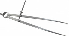 Starrett - 12 Inch Leg, Spring Joint, Steel, Polished, Divider - 12 Inch Max Measurement, 300mm Max Measurement, Flat Leg - Americas Industrial Supply