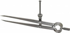 Starrett - 6 Inch Leg, Spring Joint, Steel, Polished, Divider - 6 Inch Max Measurement, 150mm Max Measurement, Flat Leg with Quick Nut Adjustment - Americas Industrial Supply