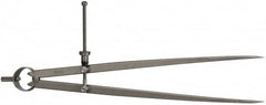 Starrett - 12 Inch Leg, Spring Joint, Steel, Polished, Divider - 12 Inch Max Measurement, 300mm Max Measurement, Flat Leg with Quick Nut Adjustment - Americas Industrial Supply