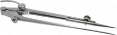Starrett - 9 Inch Leg, Spring Joint, Steel, Polished, Divider - 12 Inch Max Measurement, 300mm Max Measurement, with Quick Nut Adjustment - Americas Industrial Supply