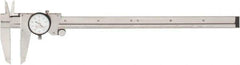 Starrett - 0" to 12" Range, 0.001" Graduation, 0.1" per Revolution, Dial Caliper - White Face, 2-1/2" Jaw Length, Accurate to 0.001" - Americas Industrial Supply