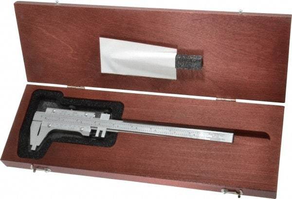 Starrett - 0 to 6" Steel Vernier Caliper - 0.0010" Graduation, 1-9/16" Jaw Depth, 0.0005" Accuracy - Americas Industrial Supply