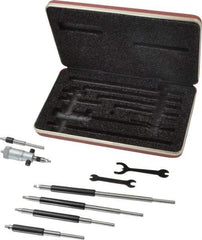 Starrett - 2 to 8", Satin Chrome Coated, Mechanical Inside Micrometer Set - 0.001" Graduation, Friction Thimble - Americas Industrial Supply