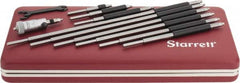 Starrett - 2 to 12", Satin Chrome Coated, Mechanical Inside Micrometer Set - 0.001" Graduation, Friction Thimble - Americas Industrial Supply