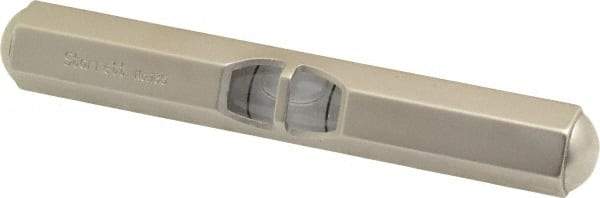 Starrett - 3-1/2 Inch Long, Horizontal, Tubular and Pocket Level - Satin Nickel-Plated, 1 Vial - Americas Industrial Supply