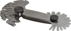 Starrett - 27 Leaf, 2-1/4 to 28 TPI Range, Steel Screw Pitch Gage - 60° Thread Angle - Americas Industrial Supply