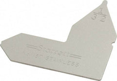 Starrett - 1/32 Inch Radius Gage - Satin Chrome Finish, Stainless Steel - Americas Industrial Supply