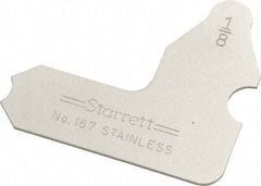 Starrett - 1/8 Inch Radius Gage - Satin Chrome Finish, Stainless Steel - Americas Industrial Supply