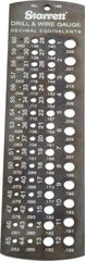 Starrett - 0.04 Inch to 0.228 Inch Hole Size Drill Gage - 5-1/2 Inch Long, 1-1/2 Inch Wide, 60 Holes - Americas Industrial Supply