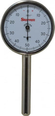 Starrett - 0.2" Range, 0-50-0 Dial Reading, 0.001" Graduation Dial Drop Indicator - 1-7/16" Dial - Americas Industrial Supply