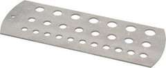 Starrett - 0.234 Inch to 0.413 Inch Hole Size Drill Gage - 6-1/4 Inch Long, 2-5/16 Inch Wide, 26 Holes - Americas Industrial Supply