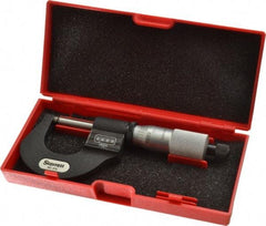 Starrett - 0 to 1" Range, 0.0001" Graduation, Mechanical Outside Micrometer - Ratchet Stop Thimble, Accurate to 0.00005", Digital Counter - Americas Industrial Supply