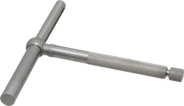 Starrett - 2-1/8 to 3-1/2 Inch, 2-3/8 Inch Overall Length, Telescoping Gage - 2-3/8 Inch Long Handle, Chrome Plated - Americas Industrial Supply
