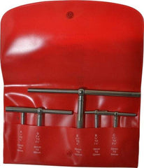 Starrett - 5 Piece, 1/2 to 6 Inch, Telescoping Gage Set - 2-3/8 and 3-1/4 Inch Long Handles, Includes Case - Americas Industrial Supply