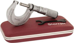 Starrett - 0 to 1" Range, 0.0001" Graduation, Mechanical Outside Micrometer - Friction Thimble - Americas Industrial Supply