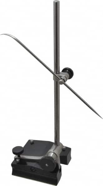 Starrett - 1 Spindle, 12 Inch Spindle Length, Surface Gage - 3-1/2 Inch Long x 3-3/16 Inch Wide Base, Hardened Steel - Americas Industrial Supply
