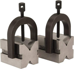 Starrett - 17/32 to 1" Capacity, 90° Angle, Hardened Steel V-Block - 1-5/8" Long x 1-1/4" Wide x 1-1/4" High, Sold as 2 Block Set - Americas Industrial Supply