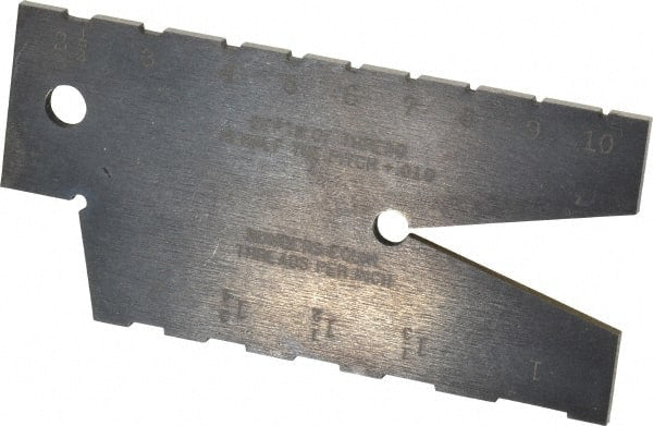 Starrett - Steel Acme Thread Screw Checker - 1 Leaf, 29° (Included Angle) Thread Angle - Americas Industrial Supply