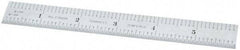 Starrett - 6" Long, 1/64, 1/50, 1/32, 1/10" Graduation, Flexible Steel Rule - 3R Graduation Style, 3/4" Wide, Silver, Satin Chrome Finish - Americas Industrial Supply