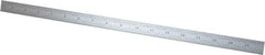 Starrett - 18" Long, 1/100, 1/64, 1/32, 1/10" Graduation, Flexible Steel Rule - 5R Graduation Style, 3/4" Wide, Silver, Satin Chrome Finish - Americas Industrial Supply