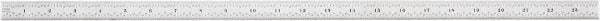 Starrett - 24" Long, 1/100, 1/64, 1/50, 1/32" Graduation, Flexible Steel Rule - 16R Graduation Style, 3/4" Wide, Silver, Satin Chrome Finish - Americas Industrial Supply