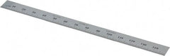 Starrett - 150mm Long, 0.5, 1mm Graduation, Flexible Steel Rule - Metric Graduation Style, 1/2" Wide, Silver, Satin Chrome Finish - Americas Industrial Supply