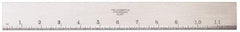 Starrett - 12 Inch Long x 1-13/32 Inch Wide x 11/64 Inch Thick, Beveled Edge Straightedge - 0.0002 Inch Edge Flatness, Steel, 0.0004 Inch Parallelism - Americas Industrial Supply