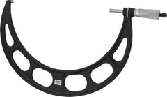 Starrett - 10 to 11" Range, 0.001" Graduation, Mechanical Outside Micrometer - Ratchet Stop Thimble, Accurate to 0.00025" - Americas Industrial Supply