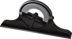 Starrett - 12 to 24 Inch Long Blade, Reversible Combination Square Protractor Head - Black Wrinkle, Chrome on Turret Coated, Cast Iron - Americas Industrial Supply