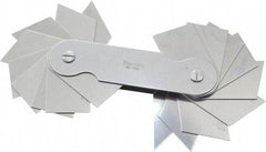 Starrett - 18 Piece Spring Steel Angle Gage Set - 2 to 45° Primary Angle - Americas Industrial Supply
